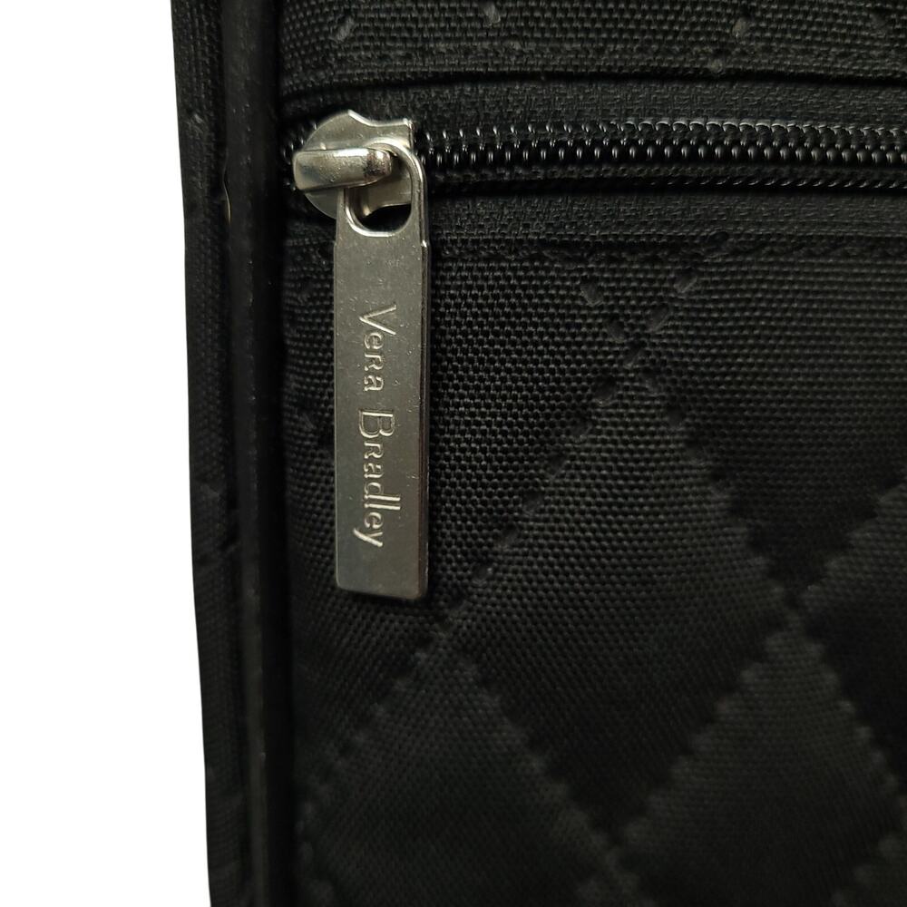 Vera Bradley Quilted Rolling Carry On Travel Bag Luggage Suitcase Black - Picture 4 of 16